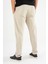 Erkek Krem Çımalı Rahat Spor Pantolon Duble Paça Jogger Eşofman Altı 4