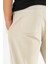 Erkek Krem Çımalı Rahat Spor Pantolon Duble Paça Jogger Eşofman Altı 7