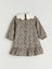 Lcw Kids Antrasit Bebe Yaka Çiçekli Kız Çocuk Elbise 3