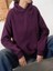 Mor Kapüşonlu Sweatshirt 1