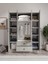 %100 Mdf 4 Kapaklı 2 Çekmeceli 12 Raflı Elbise Dolabı Gardırop – 182X140X52 cm Kuruluma Aimasyonlu 8