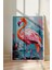 Beyaz Çerçeveli Tablo, Pembe Flamingo – Tropik Dekor, Çocuk Odası Dekoru Poster No: 112707 3