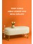 Rustika Teddy Kumaş Puf Bench Koltuk Tabure 34 x 90 x 42 cm Ahşap Ayak Metal Bağlantı 2