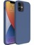 Apple iPhone 12 Mini 5.4'' İnce Mat Silikon Kılıf Lacivert 1