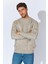 Erkek Vizon Bisiklet Yaka Saç Örgü Triko 1