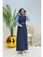 Kadın Kemerli Denim Jile Gömlek Tesettür Takım NMS073 1