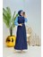 Kadın Kemerli Denim Jile Gömlek Tesettür Takım NMS073 3