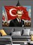 Bayrak Önünde Atatürk Portresi Dekoratif Kanvas - Mdf Ahşap Tablo 5