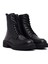Kadın Siyah Fermuarlı Kalın Tabanlı Deri Postal Bot 25WFD511518 4