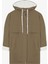 Kapüşonlu Fermuarlı Trençkot Haki 2