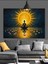 Altın Işıklı Meditasyon Sahnesi Dekoratif Kanvas - Mdf Ahşap Tablo 5