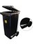 Antistatik Esd Siyah Iletken Çöp Konteyneri 120 Litre IZ-WB120 1