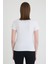 Becky Sıfır Yaka Beyaz Basic Bambu ve Organik Pamuk Kadın Tişört 3