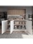 MDF Suntalam Mutfak Dolabı 150x40x85 cm Tezgahlı Modern Depolama ve Hazırlık Ünitesi 7