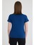 Becky Sıfır Yaka Mavi Basic Bambu ve Organik Pamuk Kadın Tişört 3
