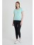 Becky Sıfır Yaka Mint Yeşili Basic Bambu ve Organik Pamuk Kadın Tişört 4