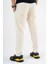 Erkek Krem Jogger Pantolon Bağcıklı Lastikli Bel Rahat Kesim Eşofman Altı 5