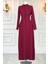 Tuna Abiye Elbise Bordo 1