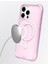 iPhone 16 Pro Max Uyumlu Kılıf M-Safe Şarj Özellikli Youngkit Macaroon Serisi Kapak Pembe 4