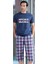Erkek Ekoseli Kısa Kollu Pijama Takımı 21396 2