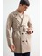 Slim Fit Dar Kesim Astarlı Düğmeli Cepli Kemerli Mevsimlik Baharlık Trençkot D5528AX25AU 3