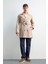 Slim Fit Dar Kesim Astarlı Düğmeli Cepli Kemerli Mevsimlik Baharlık Trençkot D5528AX25AU 4