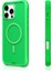 iPhone 16 Pro Uyumlu Kılıf M-Safe Şarj Özellikli Youngkit Macaroon Serisi Kapak Yeşil 2