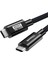QG05 Type-C To Type-C Usb5 Pd Data Kablosu ve Çevirici 240W 80GBPS 8K@60Hz 1.2 Metre Siyah 3