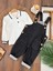 Salopet Likralı Kot Polo Yaka Sweatshirt Düğmeli Salopet Erkek Bebek Takım 1