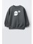 Unisex Çocuk Cadılar Bayramı Temalı Baskılı Pamuklu Sweatshirt 1