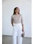 Kendinen Şeritli Uzun Kollu Bluz 1