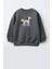 Unisex Çocuk Baskılı 3 Iplik Kumaş Pamuklu Sweatshirt 1