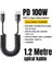 Pd 100W 7A USB To Type-C 1.2m Yaylı Spiral Data ve Hızlı Şarj Kablosu, Kopmaz, Karışmaz Kablo 1