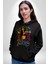 Kayakcı Kız Erkek Kadın Siyah Dijital Baskılı Kapüşonlu Sweatshirt Hoodie 5