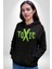 Sokak Sitili Atık Toxic Erkek Kadın Siyah Dijital Baskılı Kapüşonlu Sweatshirt Hoodie 1