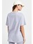 Sportswear Loose Fit T-Shirt Unisex Nakış Swooslu Tişört Mor 2