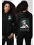 Statü Davut Heykeli Erkek Kadın Siyah Ön Sırt Baskılı Kapüşonlu Sweatshirt Hoodie 1