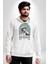 Statü Davut Heykeli Erkek Kadın Beyaz Dijital Baskılı Kapüşonlu Sweatshirt Hoodie 4