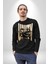Yapay Zeka Gül Yılan Altın Siyah Gül 3D Erkek Kadın Unisex Dijital Baskılı Siyah Sweatshirt 3