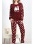 Polatlı Alt Üst Pontiyeli Pijama Takımı Bordo 3