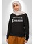 Dokunma Bana Erkek Kadın Unisex Dijital Baskılı Siyah Sweatshirt 2