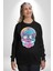 Şeker Kafatası (Day Of The Dead) Erkek Kadın Unisex Dijital Baskılı Siyah Sweatshirt 5