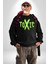 Sokak Sitili Atık Toxic Erkek Kadın Unisex Dijital Baskılı Siyah Sweatshirt 2