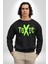Sokak Sitili Atık Toxic Erkek Kadın Unisex Dijital Baskılı Siyah Sweatshirt 3