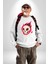 Kırmızı Ateş Kurukafa Rock Erkek Kadın Unisex Dijital Baskılı Beyaz Sweatshirt 1