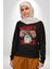 Uyan ve Para Kazanmaya Başla Sokak Style Erkek Kadın Unisex Dijital Baskılı Siyah Sweatshirt 4