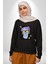 Sadece Piskoloji Erkek Kadın Unisex Dijital Baskılı Siyah Sweatshirt 2