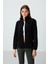 Rahat Form Dik Yaka 2li Paket Siyah-Koyu Bej Kadın Polar Sweatshirt - 97173 3