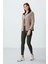 Rahat Form Dik Yaka 2li Paket Siyah-Koyu Bej Kadın Polar Sweatshirt - 97173 4