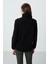 Rahat Form Dik Yaka 2li Paket Siyah-Koyu Bej Kadın Polar Sweatshirt - 97173 5